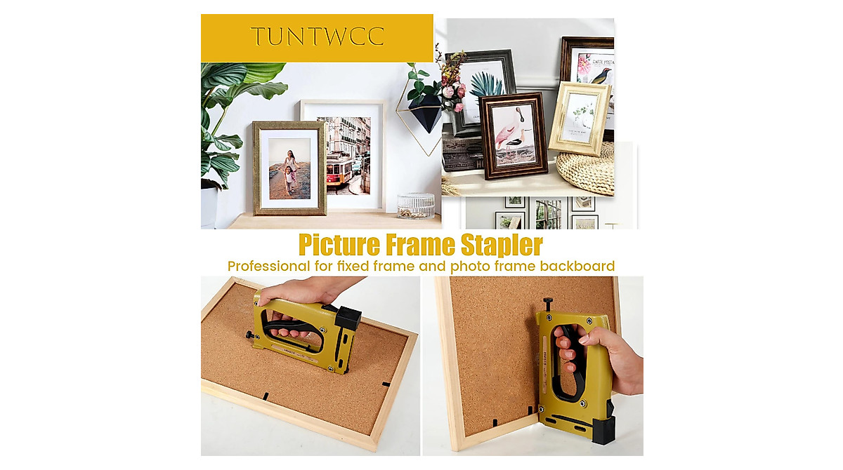Tuntwcc Picture Frame Stapler with 2000 Nails – Easy Framing Supplies