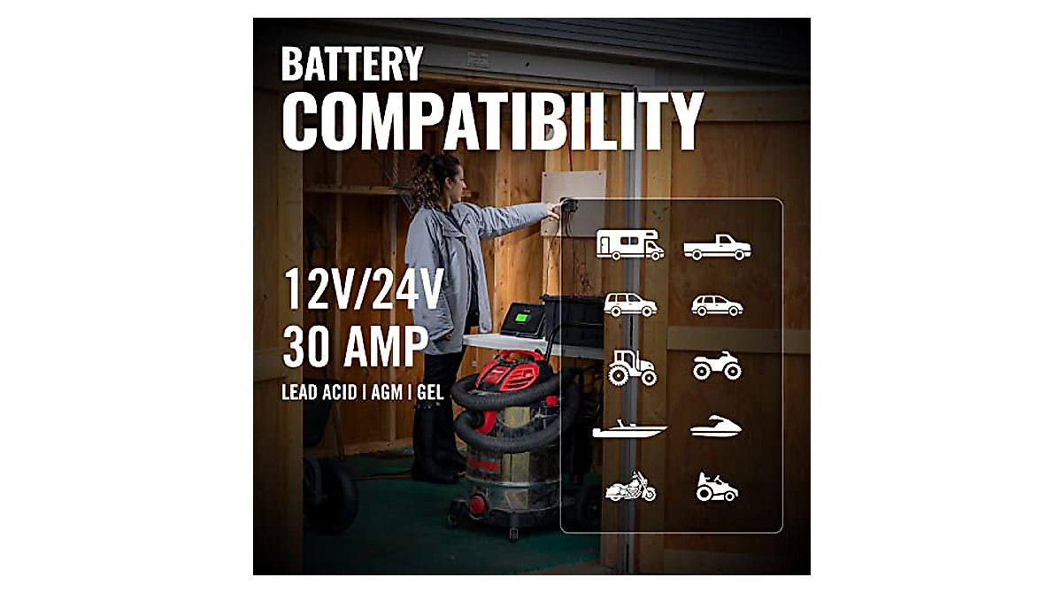 Battery Tender 10 AMP PWM Solar Charge Controller for 12V/24V Batteries