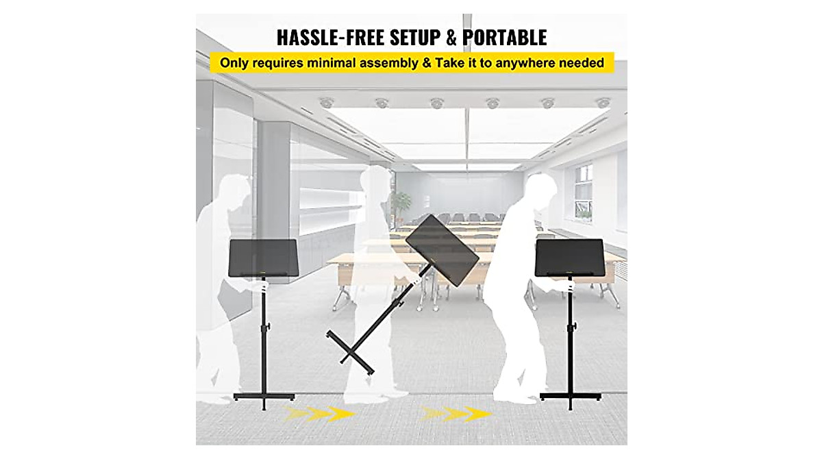 VEVOR Portable Lectern Stand for Presentations & Teaching | Adjustable ...