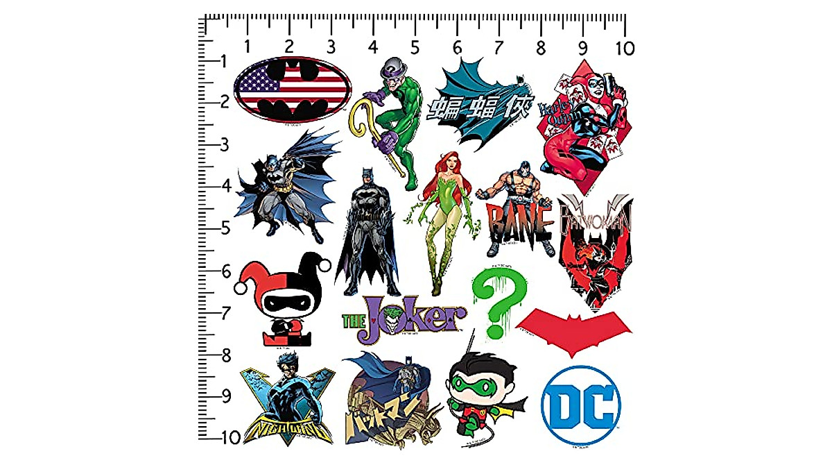 Batman Sticker Pack - 50 Durable Vinyl Die Cut Stickers for Laptops
