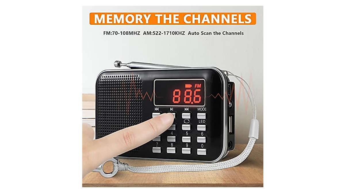Portable AM FM Radio with MP3 - Clear Sound and Long Battery Life