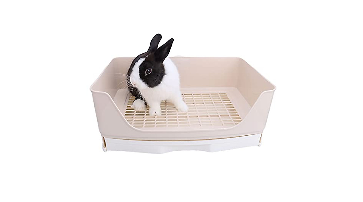 Oversize Rabbit Litter Box with Drawer for Large Pets | RUBYHOME