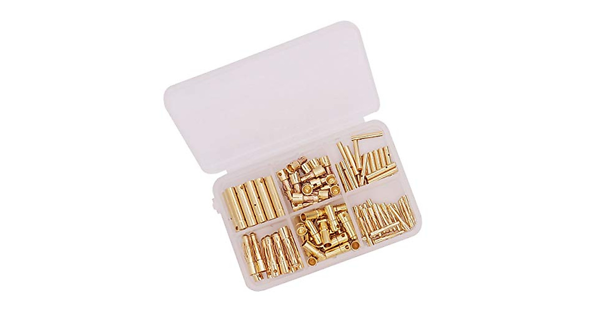 100PCS Gold Banana Bullet Connectors – 2mm/3.5mm/4mm Male & Female Plugs For RC Batteries, ESC, Motors - View #6