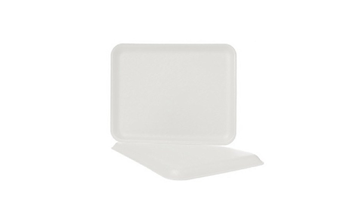 CKF 8SW White Foam Meat Trays - Durable Packaging for Fresh Meat