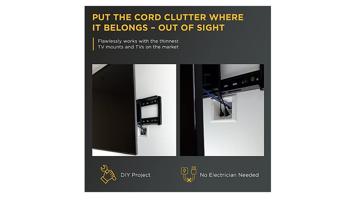DATA COMM In Wall Cable Management Kit - Easy Setup