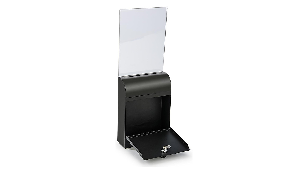 Locking Donation Box - Slim Design for Charities