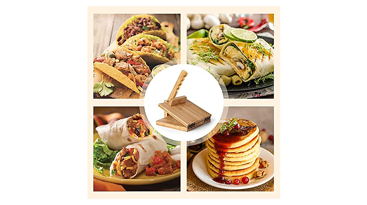 10-inch Large Bamboo Tortilla Press & Roti Maker Set