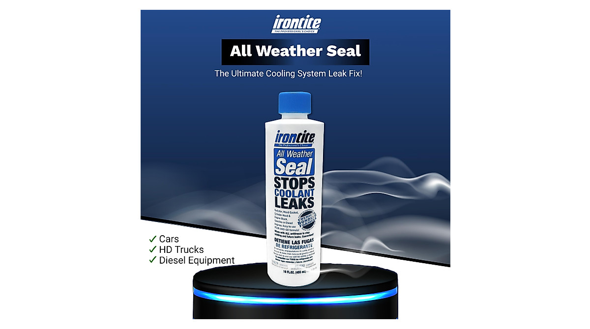 Irontite All Weather Seal - 16 oz Blue Coolant Leak Repair Solution