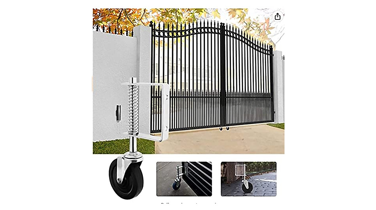 Heavy Duty Spring Loaded Gate Caster 4 Inches for Easy Gate Support