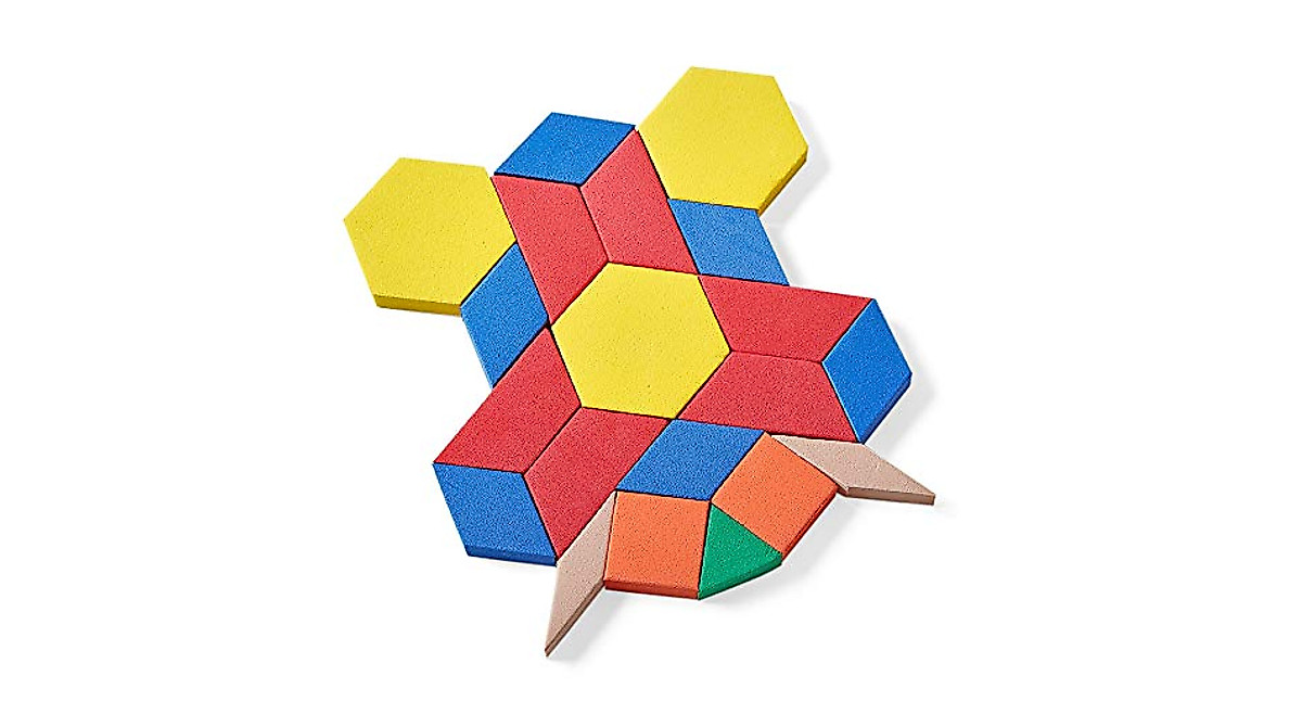 Hand2mind Foam Pattern Blocks for Kids - Math & Shape Learning