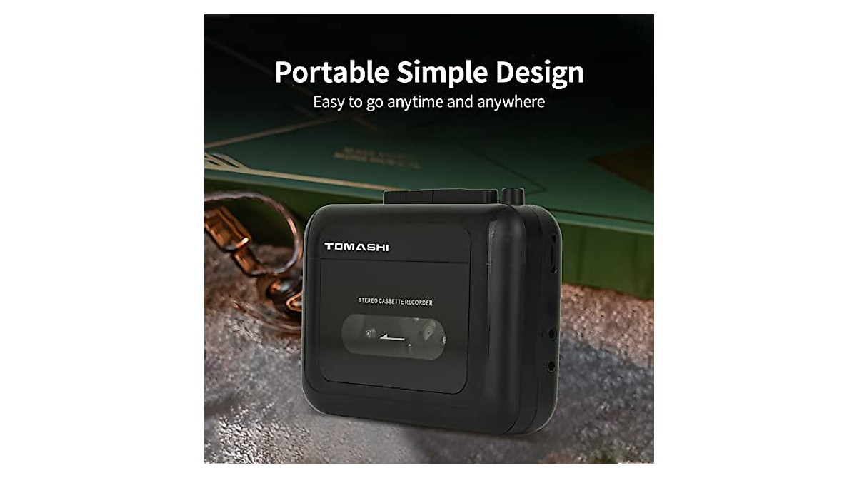 TOMASHI Portable Cassette Player Walkman with Mic & Auto-Stop