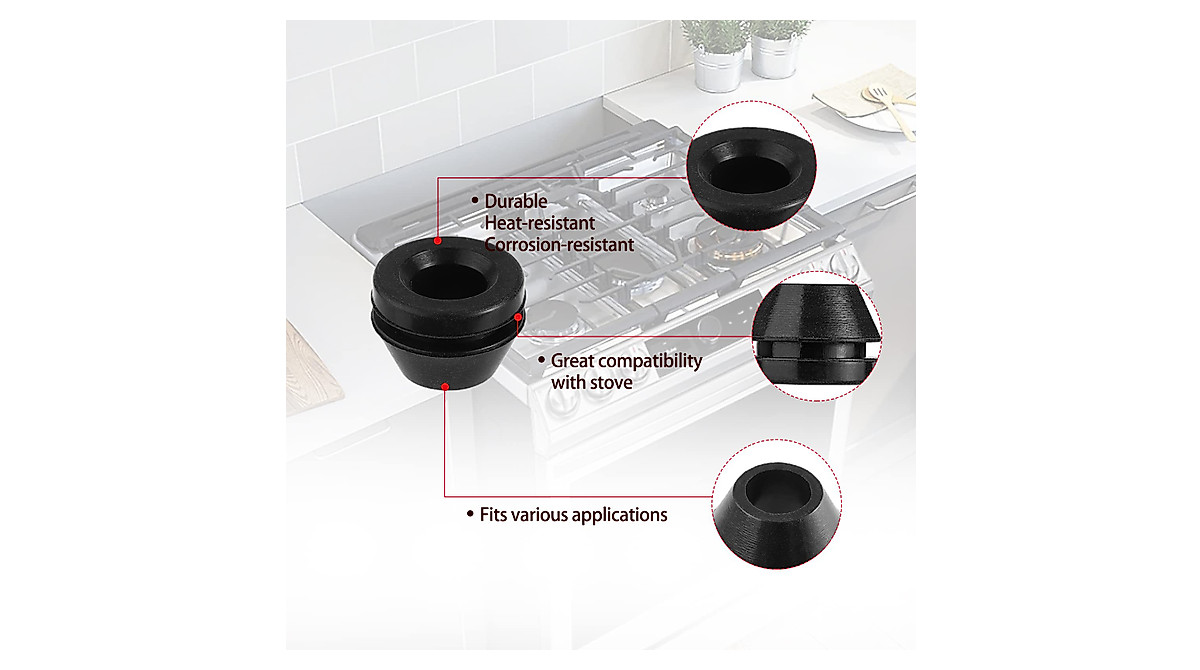 $AVE 8 Pack Stove / Range Grate Rubber Grommets - Camper Motorhome RV 071129 - Foto 5