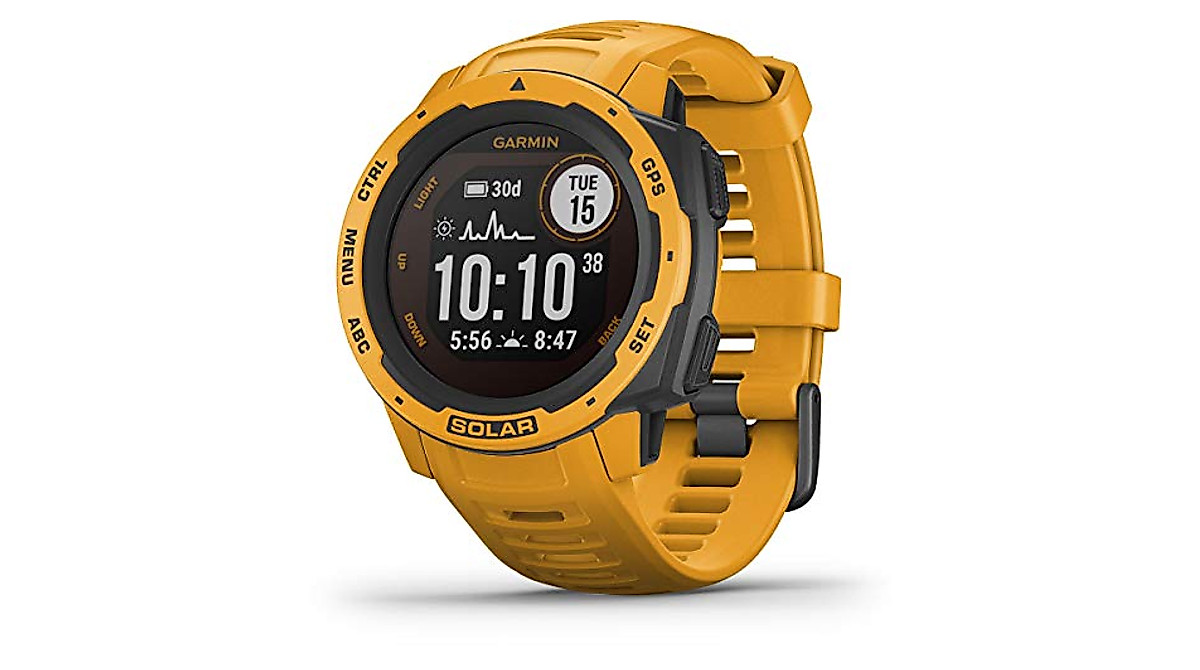 Garmin Instinct Solar Rugged Outdoor Smartwatch with Solar Charging
