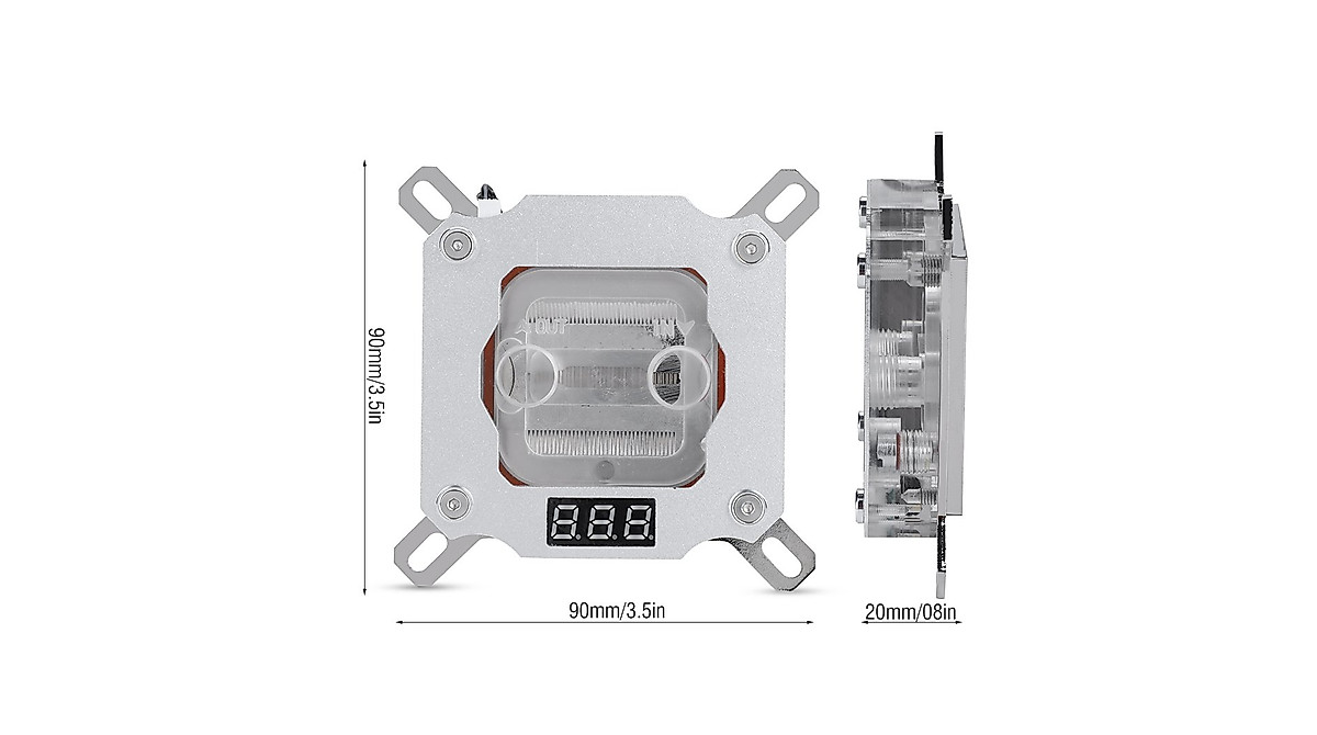 ASHATA CPU Waterblock - High-Performance Liquid Cooler for Intel PC
