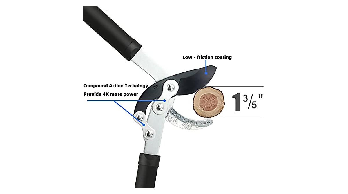 Heavy Duty Branch Cutter - 18-inch Pruning Tool with Compound Action