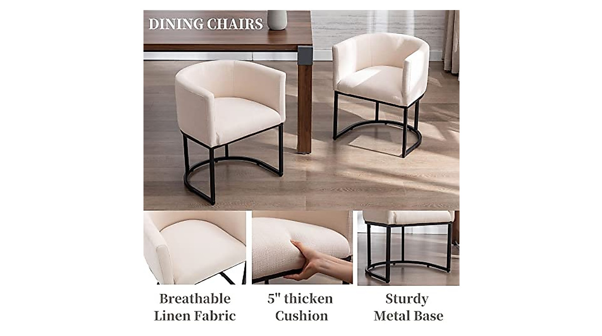 Mid Century Modern Dining Chairs Set of 3 - RIVOVA