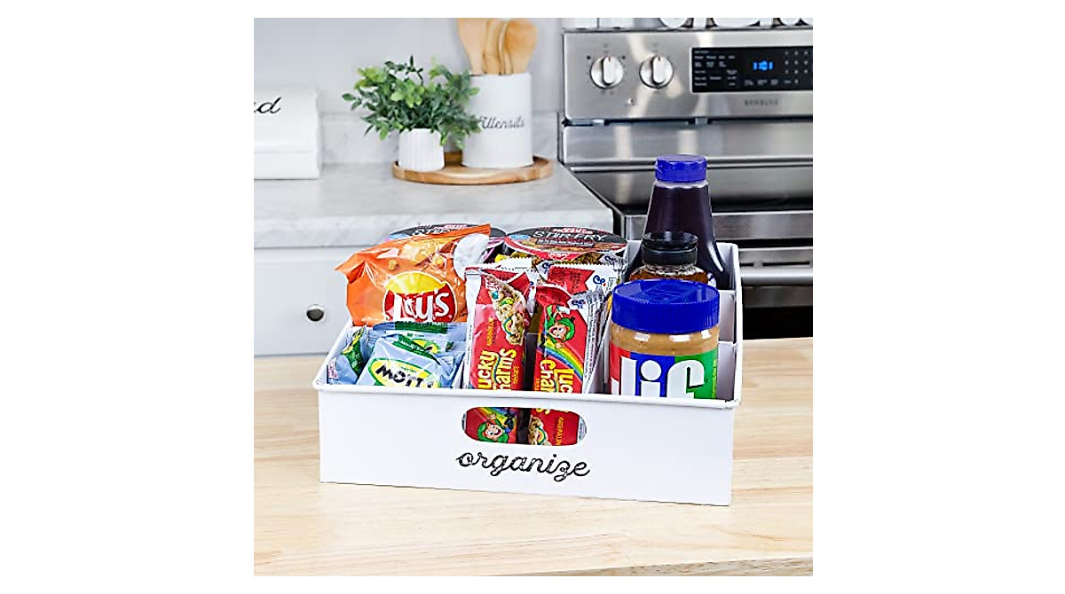 AuldHome Snack Caddy - Rustic Countertop Organizer