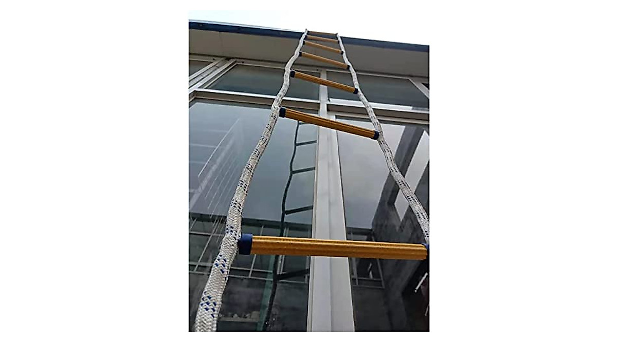 Emergency Escape Rope Ladder - Durable Fire-Resistant Nylon, 20M