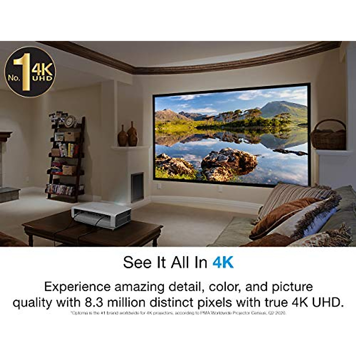 Optoma UHD65 True 4K UHD Home Theater Projector | HDR10 & PureMotion
