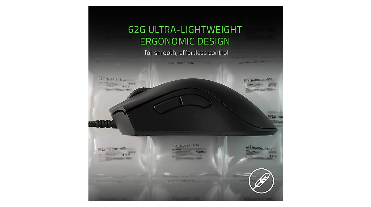 Razer DeathAdder V2 Mini Gaming Mouse - 62g Lightweight, 8500 DPI, Chroma RGB, 6 Buttons