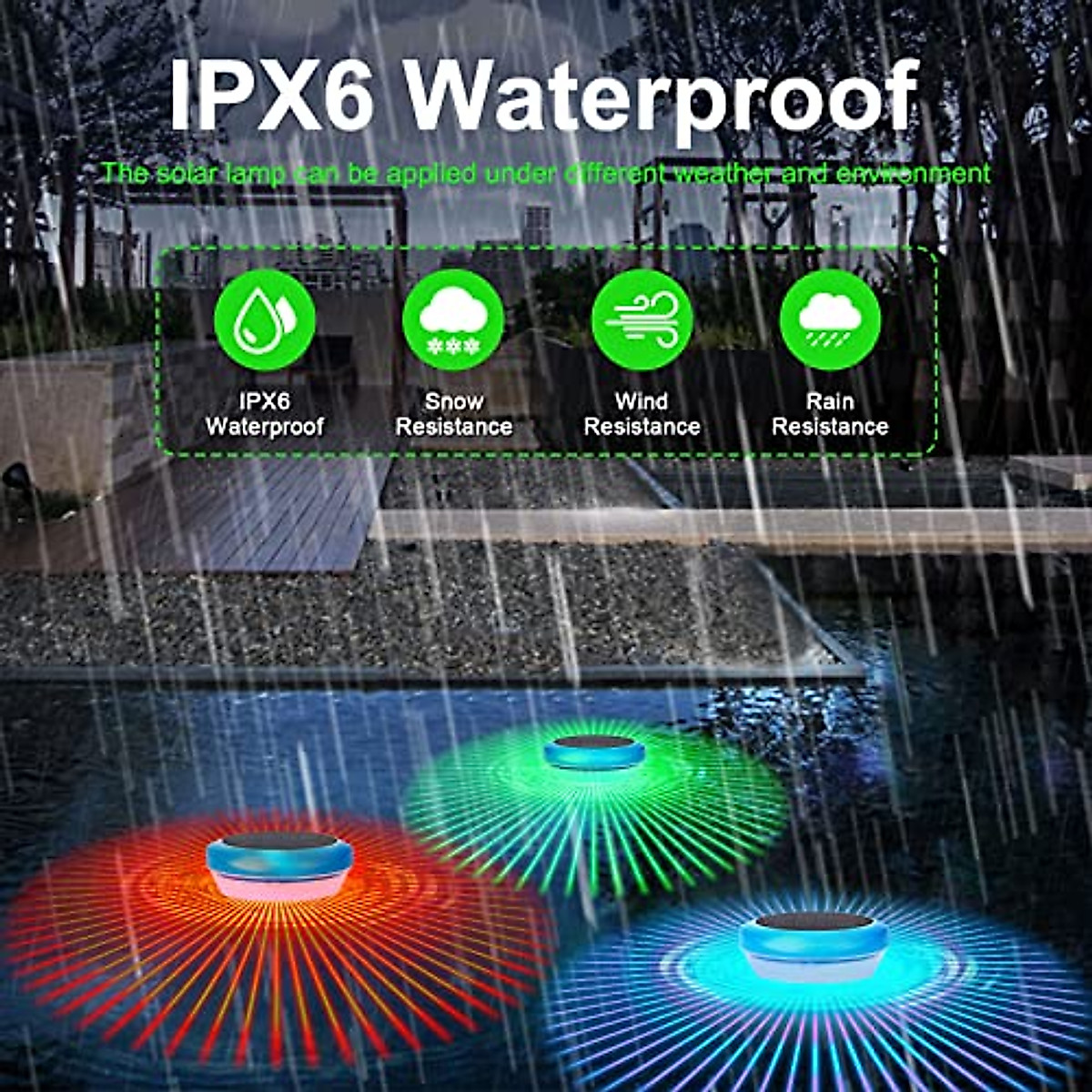 Morxinle Solar Floating Pool Lights - RGB Color Changing