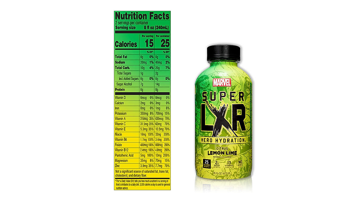 AriZona x Marvel Super LXR Hero Hydration - Citrus Lemon Lime