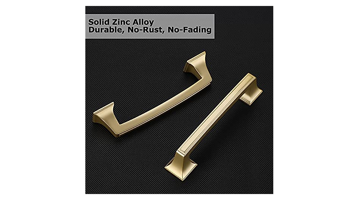 Haidms 10 Pack Brushed Gold Cabinet Handles - Stylish & Durable Upgrade