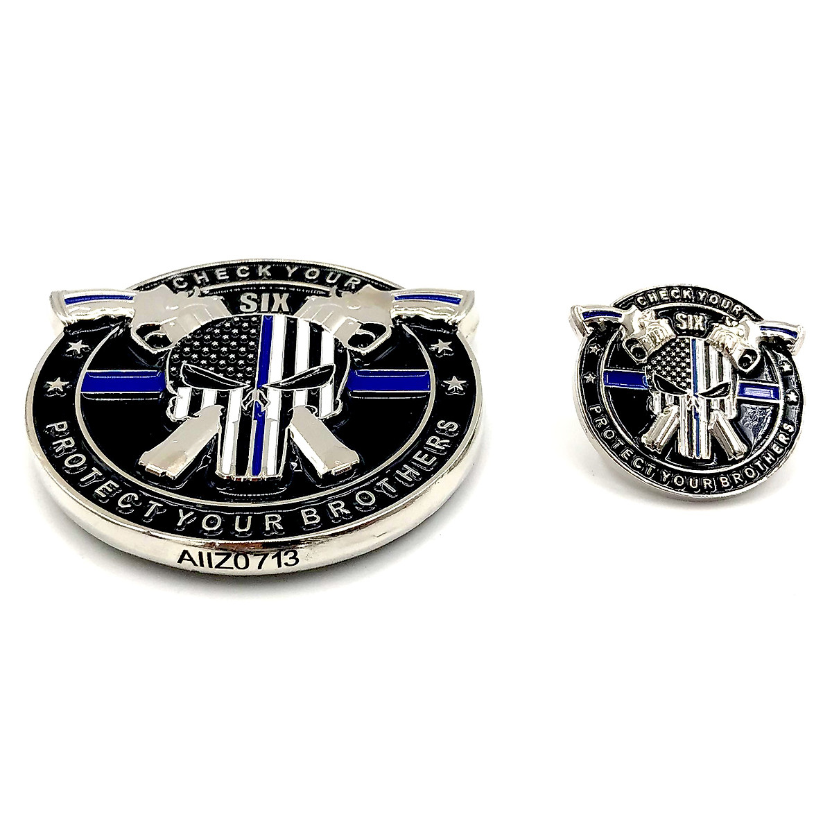 AIIZ Police Challenge Coin & Pin - Respect for Law Enforcement