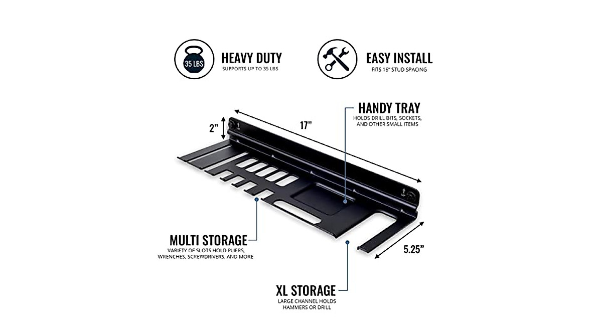 StoreYourBoard Garage Tool Organizer - Heavy Duty & Efficient