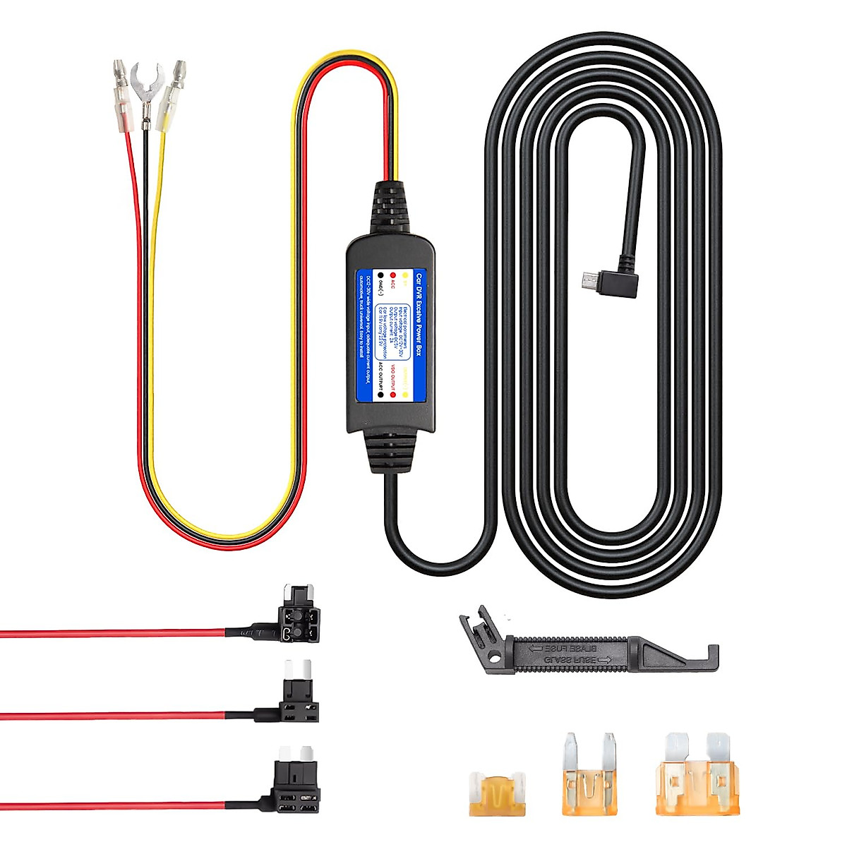 Dash Cam Hardwire Kit Cable 13ft for Car 24H Parking Monitoring
