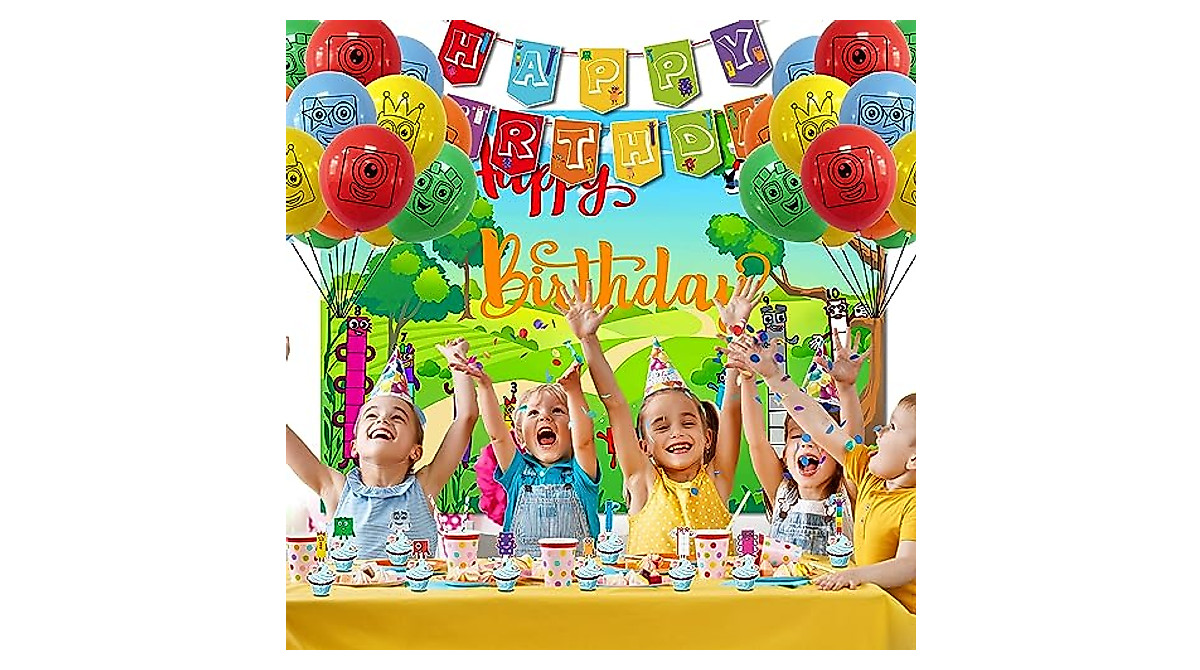 107 Pcs Number Blocks Party Supplies for Kids