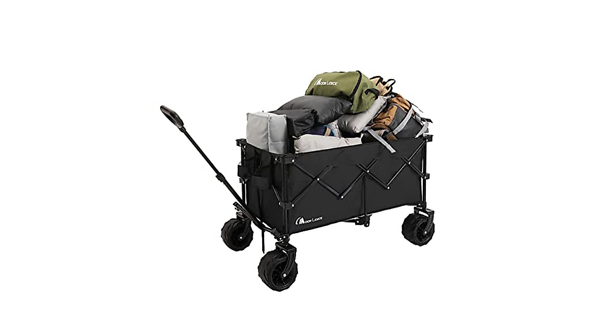 Moon Lence Collapsible Folding Wagon Cart - Heavy Duty & Portable