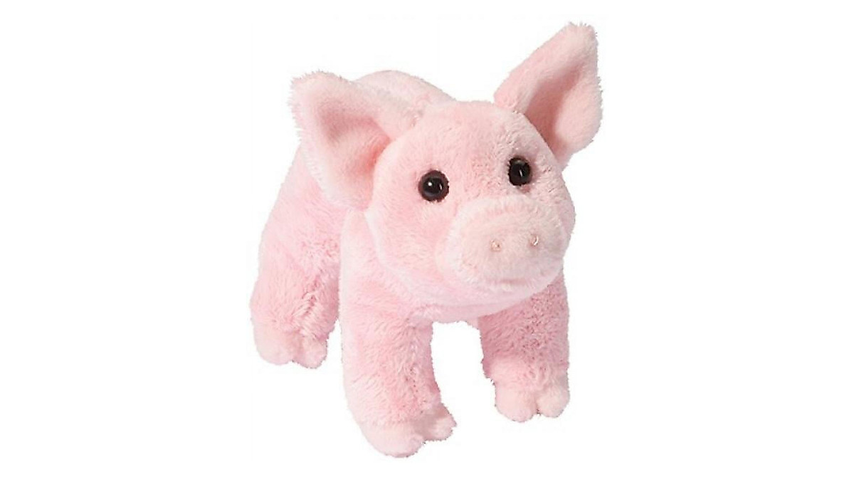 Douglas Buttons Pink Pig Plush Animal - Cute & Cuddly