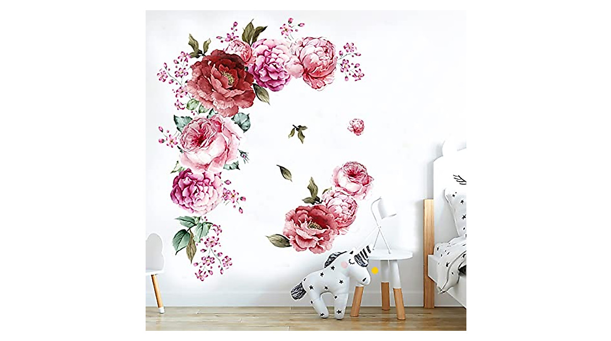 Peony Flower Wall Stickers - Romantic Home Decor