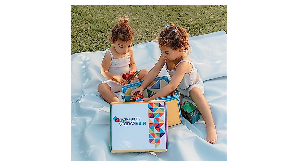 MAGNA-TILES Storage Bin & Interactive Play-Mat for Kids