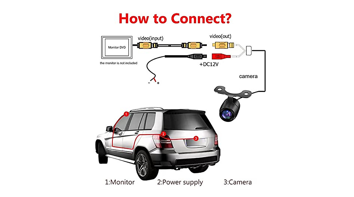 HD Wide Angle Reverse Camera for Cars - Waterproof & Universal