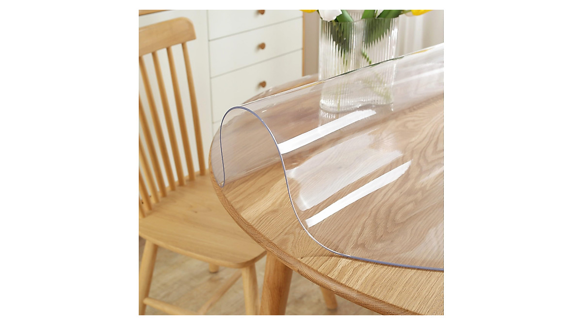 LovePads 48" Clear Round Table Protector - 2mm Heavy Duty