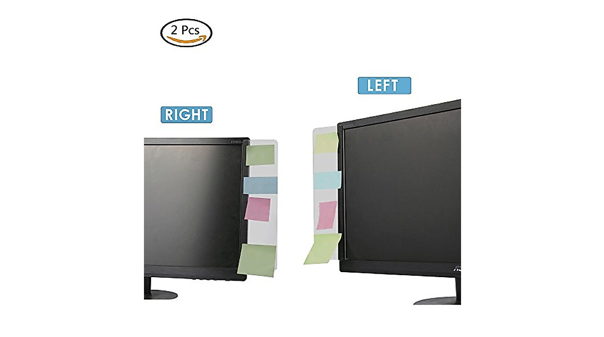 2 Pack Monitor Memo Boards - Clear Acrylic Message Side Panels