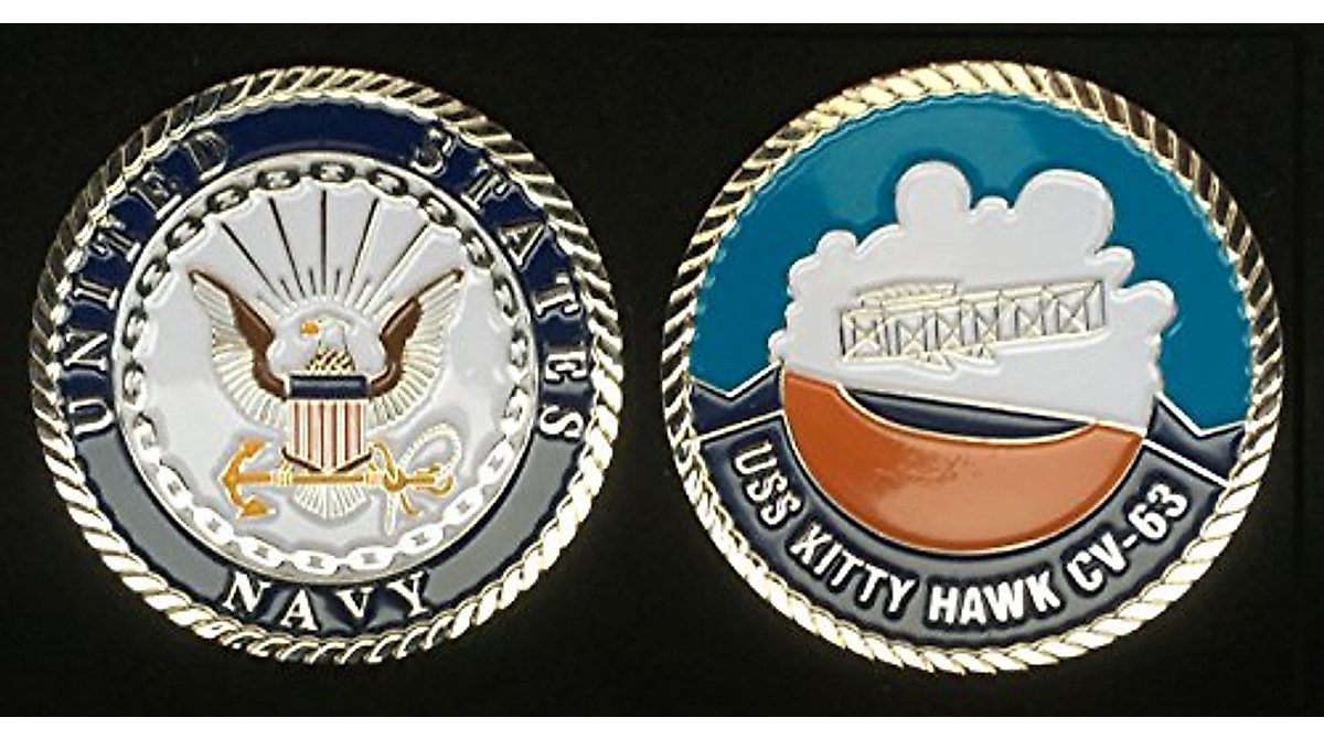 USS Kitty Hawk Challenge Coin - Official Navy Merchandise