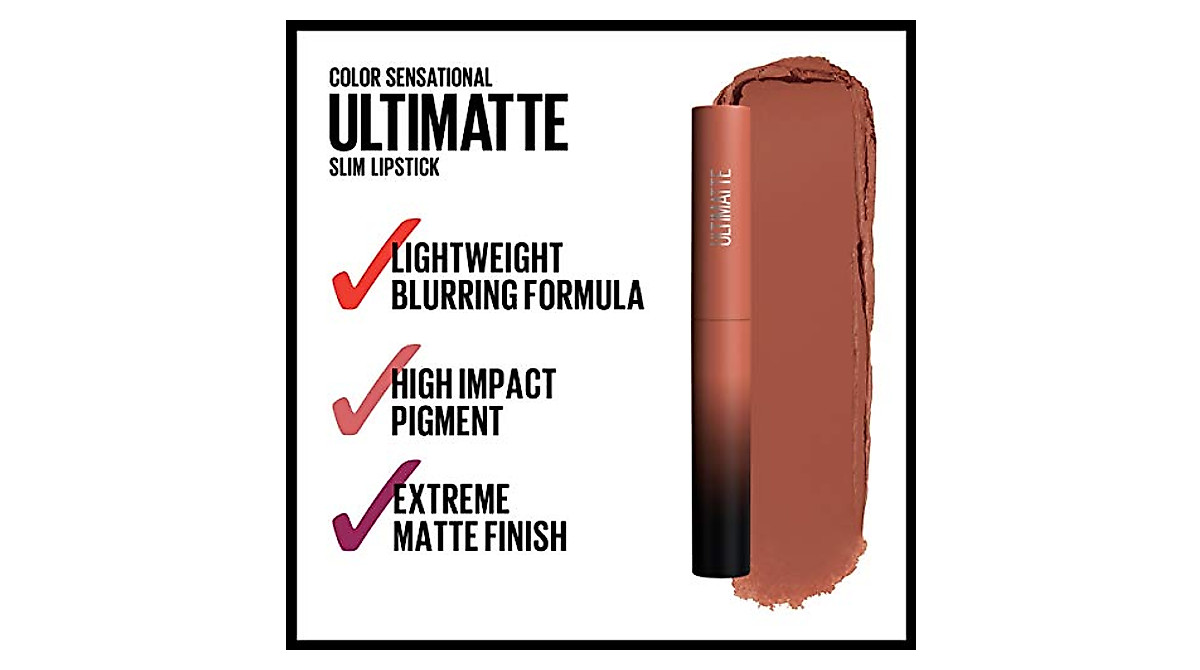 Maybelline Ultimatte Matte Lipstick | Intense Non-Drying Color