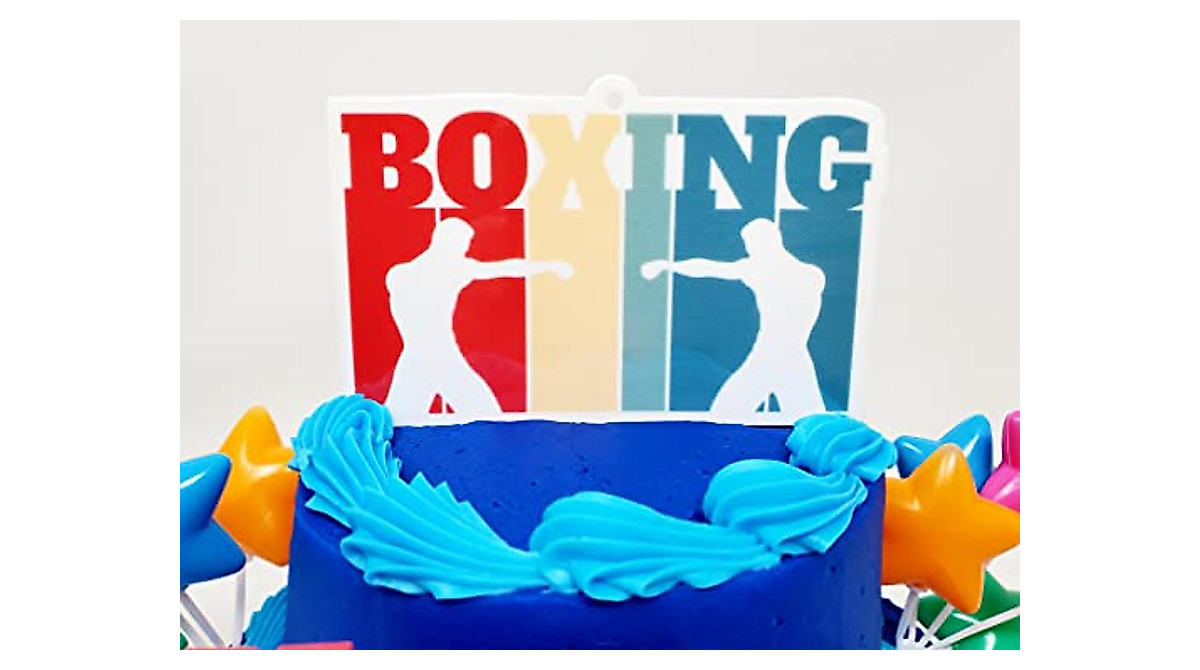 Boxer Birthday Cake Topper Set - Fun 7 Piece Decor