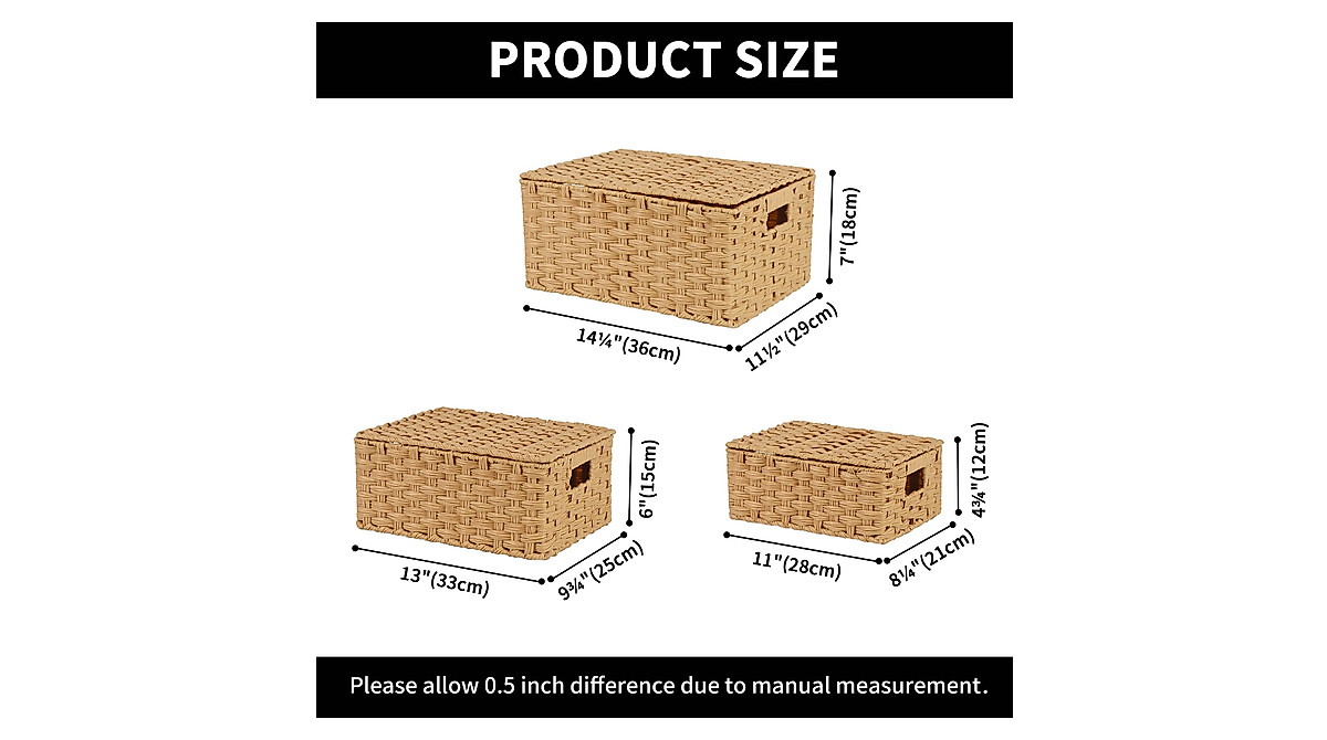 GRANNY SAYS Wicker Basket Bundle for Stylish Home Storage