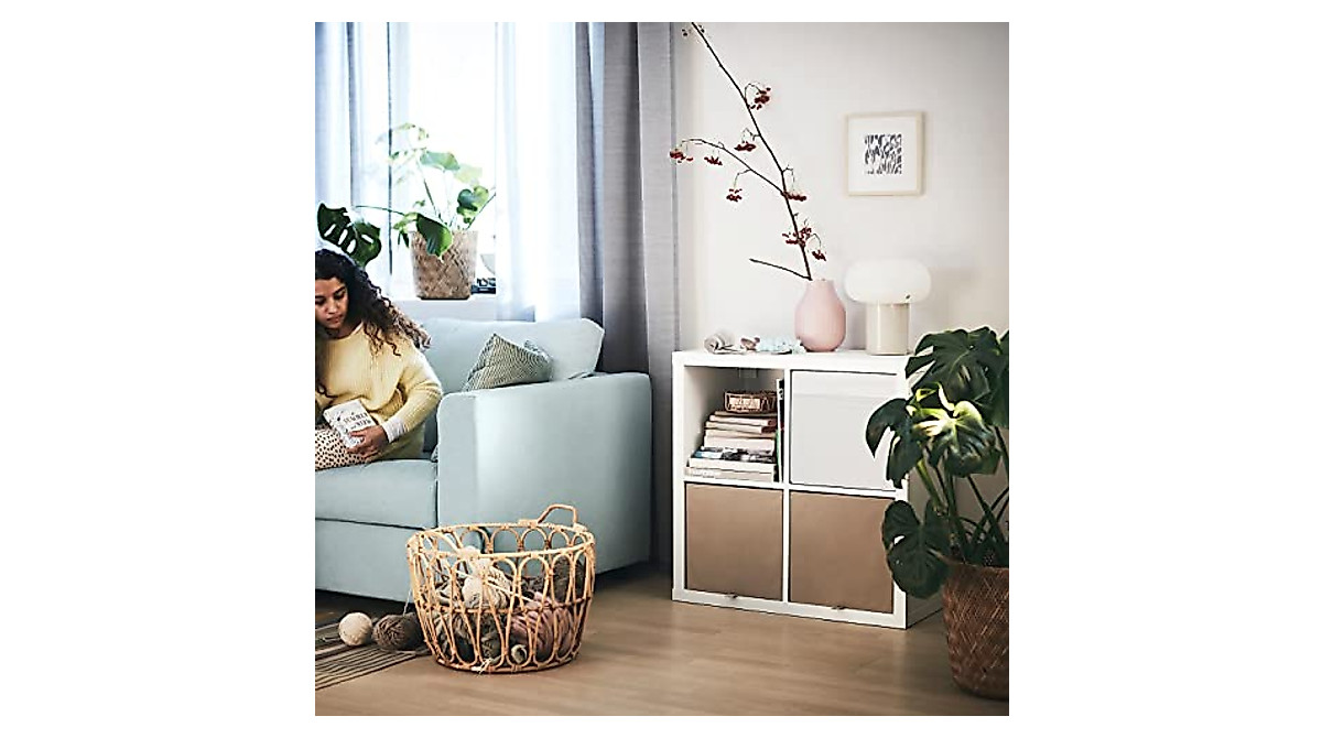 IKEA Kallax High Gloss White Shelf Unit | Modern Storage