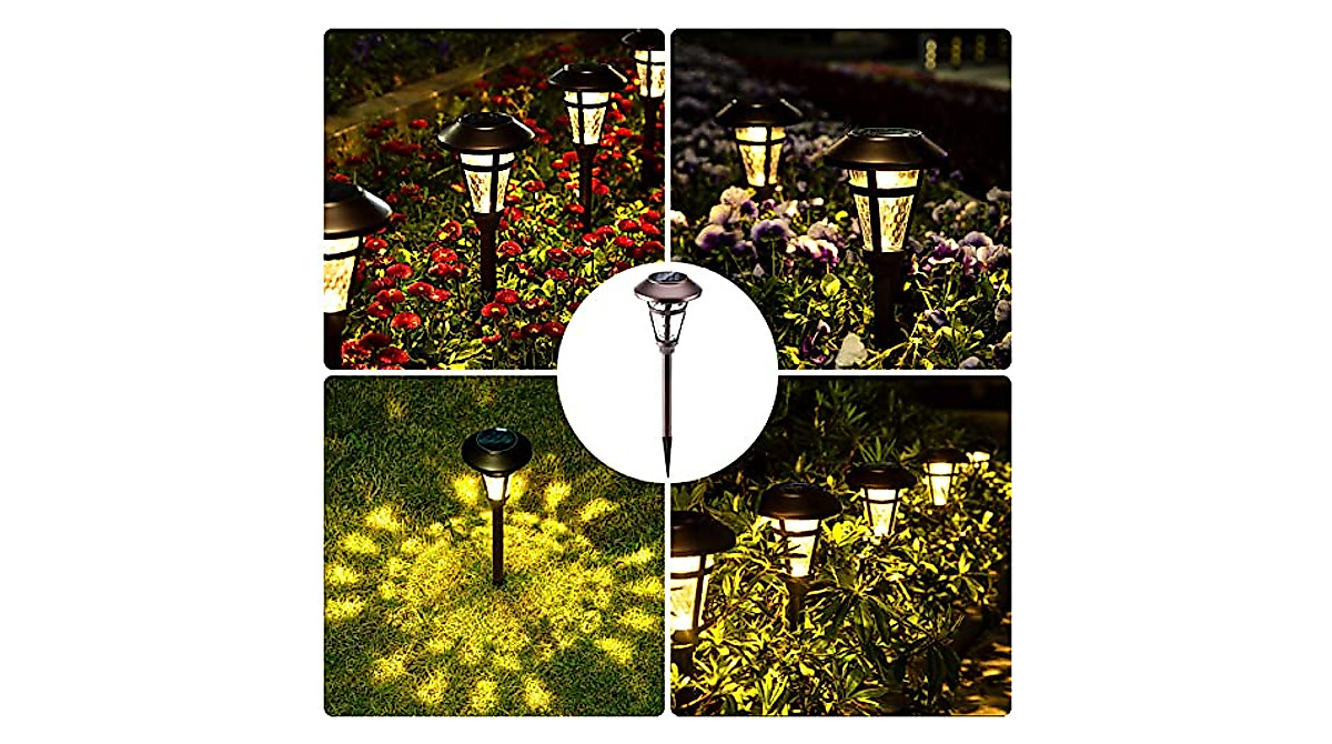Solpex Solar Pathway Lights Outdoor 6-Pack - Waterproof Garden Lighting