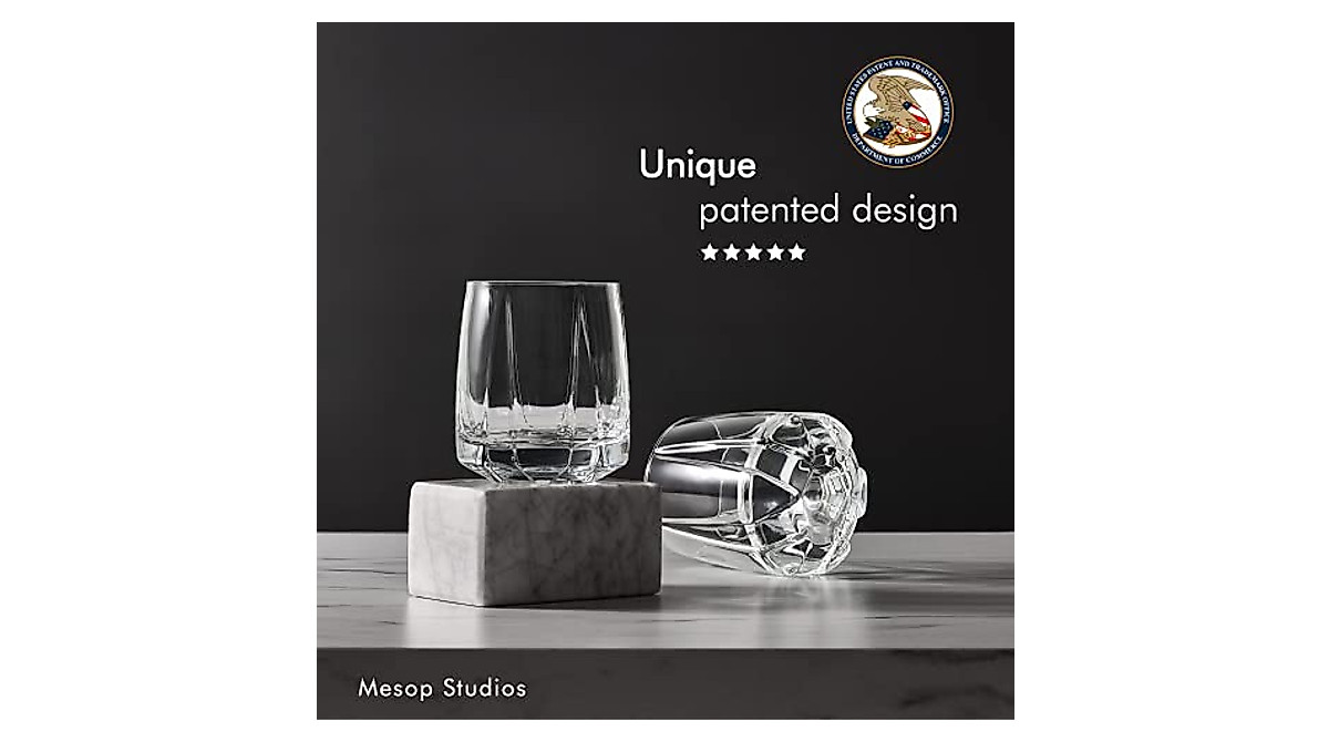 Mesop Studios Crystal Whiskey Glasses Set of 2 - Luxury Bourbon ...