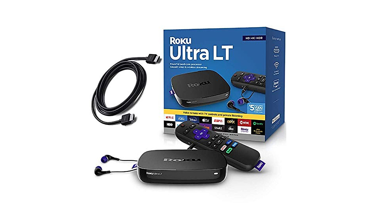 Roku Ultra LT 4K Streaming Player with Voice Remote & Ethernet