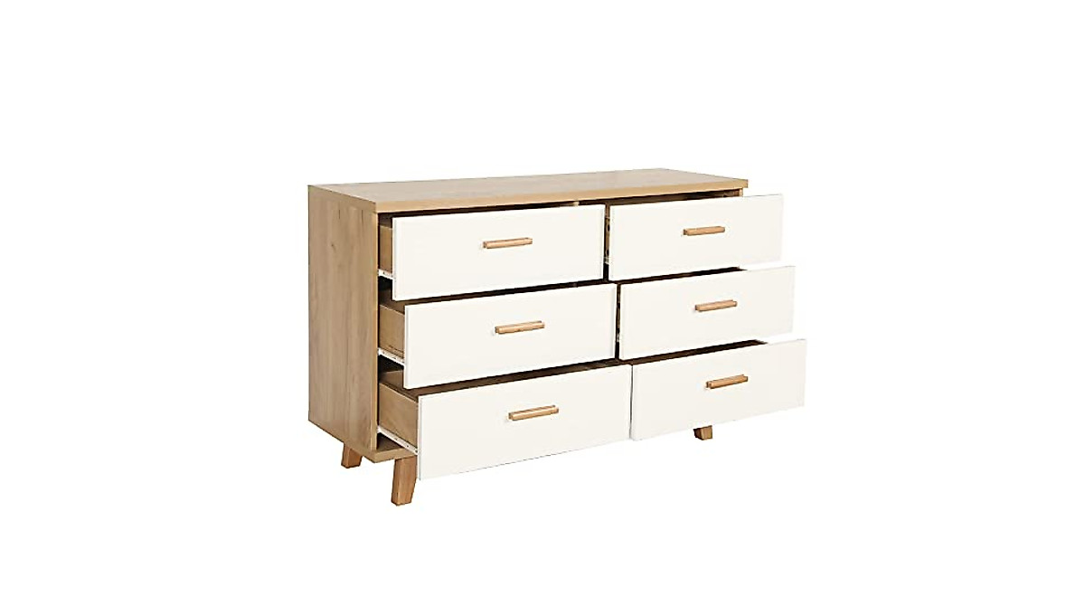 Henf Modern 6-Drawer Dresser - Stylish Storage Solution for Home