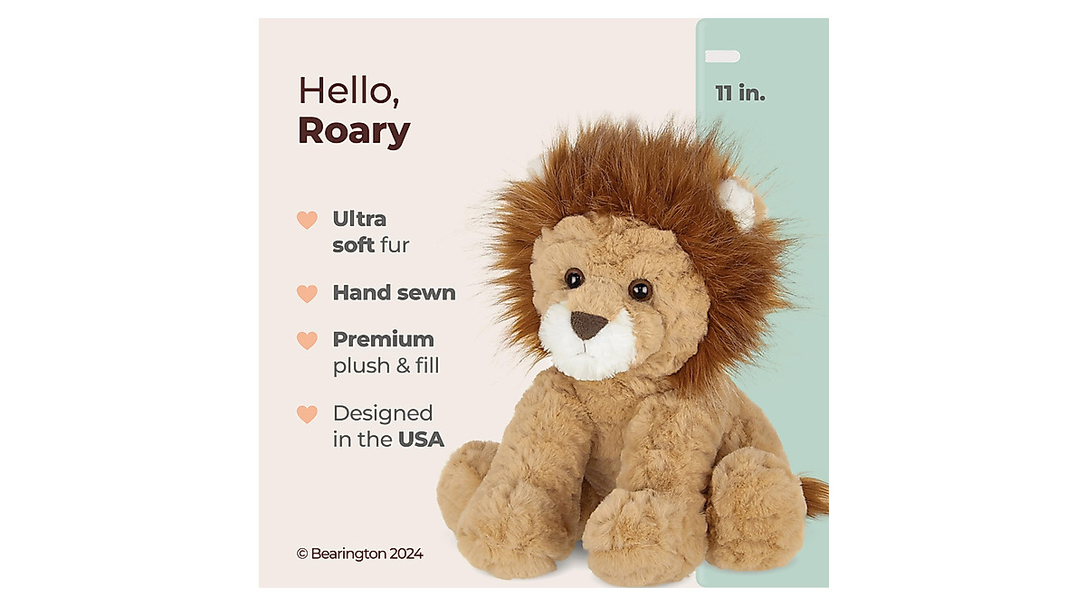 Roary Lion Stuffed Animal | Bearington Collection