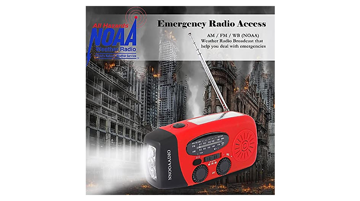 2000mAh SOS Emergency Weather Radio with NOAA Alerts & Power Bank