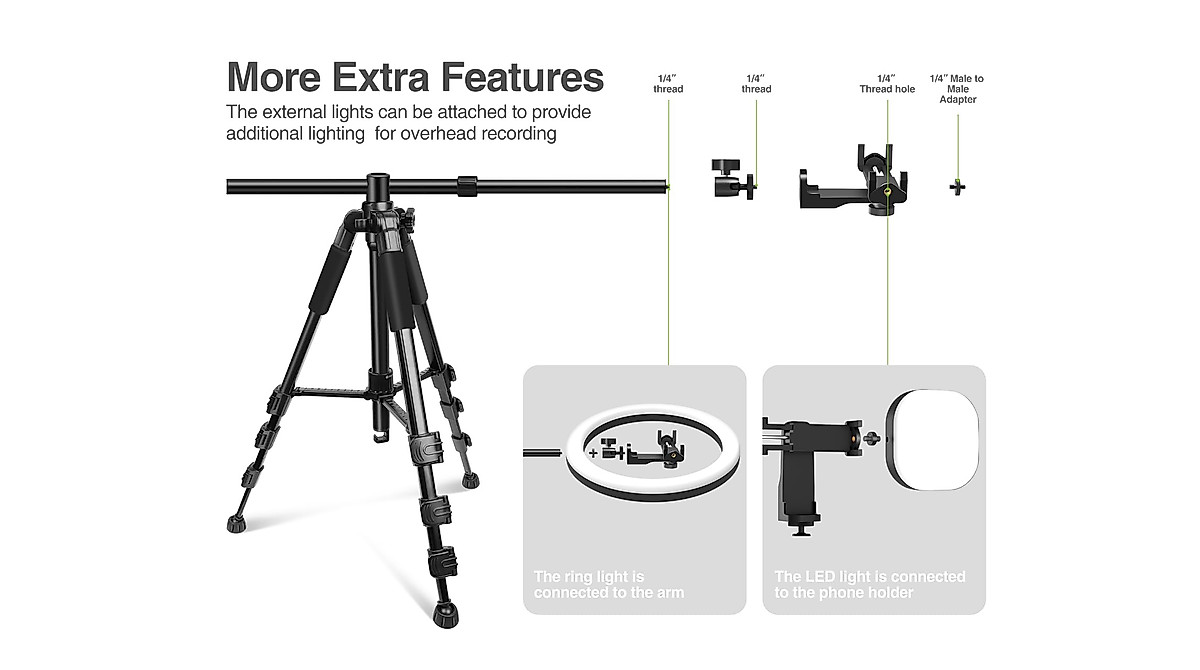 Elitehood 80 Tall Phone Stand Tripod, Floor Phone Faroe - View #7